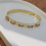 White Rectangle Crystal Bracelet