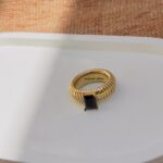 Black Crystal Viper Ring