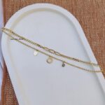 Star with Black Crystal Link Chain Barcelet