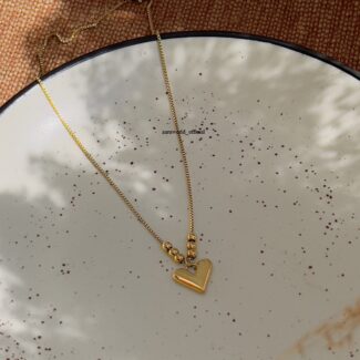 Heart with Small Ball Necklace