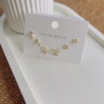 Leaf 925 Plated Piercing Earrings