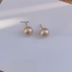 Pink Round Pearl Studs