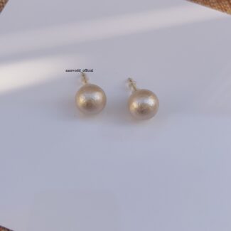 Pink Round Pearl Studs
