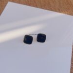 Black Square Studs