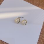 Geometric Pearl Studs