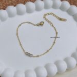 Tiny White Crystal Bracelet