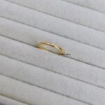 Thin White Crystal Band Ring