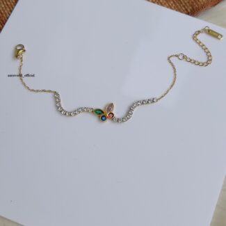 Multi Crystal Butterfly Bracelet