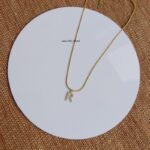 Studded R Necklace
