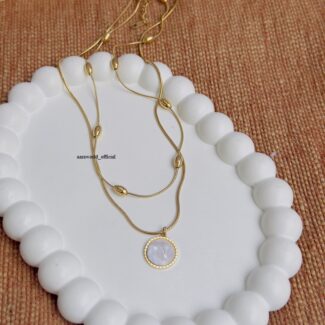 Mother Pearl Layered Necklace