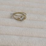 White Round Crystal Ring