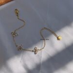 White Crystal Flower Chain Bracelet