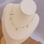 Tiny Ball Heart Studded Necklace