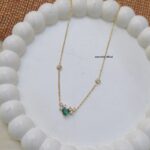 Green Crystal Heart Necklace