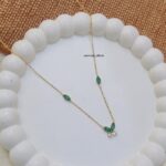 Green Crystal Butterfly Necklace