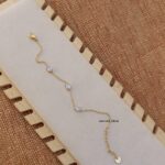 Tiny Oval White Crystal Bracelet