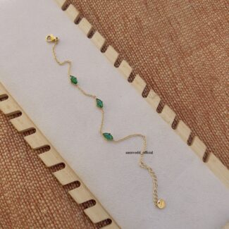 Tiny Green Eye Crystal Bracelet