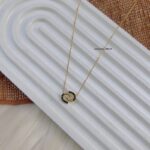 Tiny Green Crystal Necklace