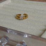 White Tiny Crystal Studded Ring