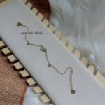 Tiny White Crystal Dual Heart Bracelet