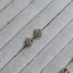 White Triangle Crystal Earrings