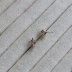 White Square Crystal Studs