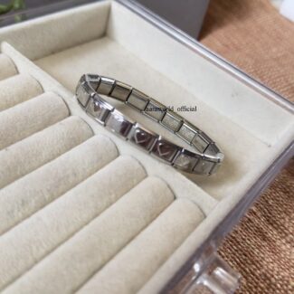 Silver Tone Heart Charm Bracelet