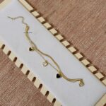 Black White Heart Layered Bracelet